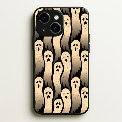 Vintage Wriggly Ghost Pattern  -  Phone Case for iPhone 15