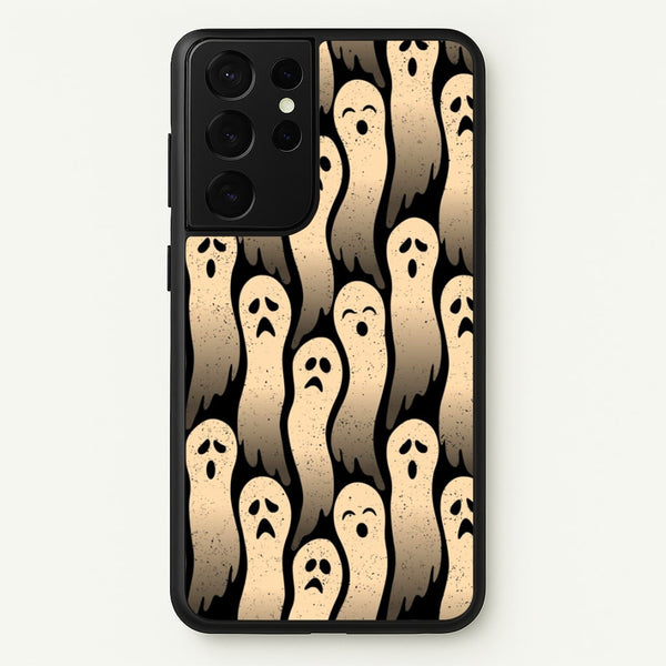 Vintage Wriggly Ghost Pattern  -  Phone Case for Galaxy S21 Ultra