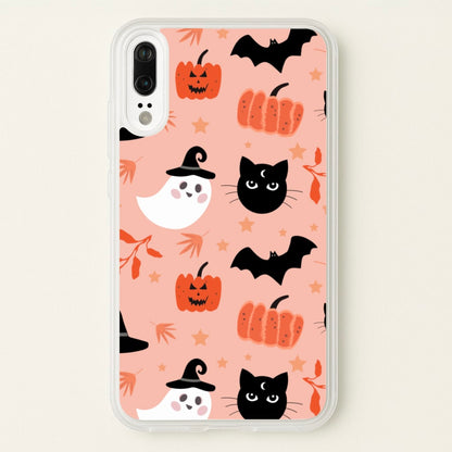 Pretty Pink Halloween Pattern  - Halloween Phone Case for Huawei P20