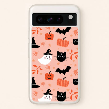 Pretty Pink Halloween Pattern  - Halloween Phone Case for Google Pixel 8 Pro