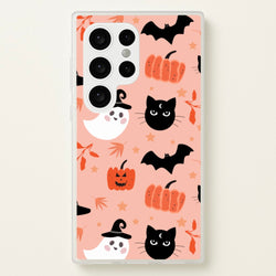Pretty Pink Halloween Pattern  - Halloween Phone Case for Galaxy S24 Ultra