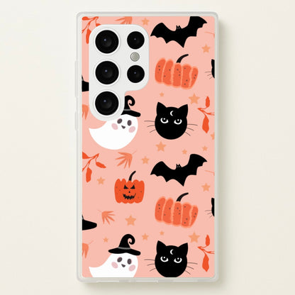 Pretty Pink Halloween Pattern  - Halloween Phone Case for Galaxy S24 Ultra