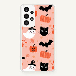 Pretty Pink Halloween Pattern  - Halloween Phone Case for Galaxy A53