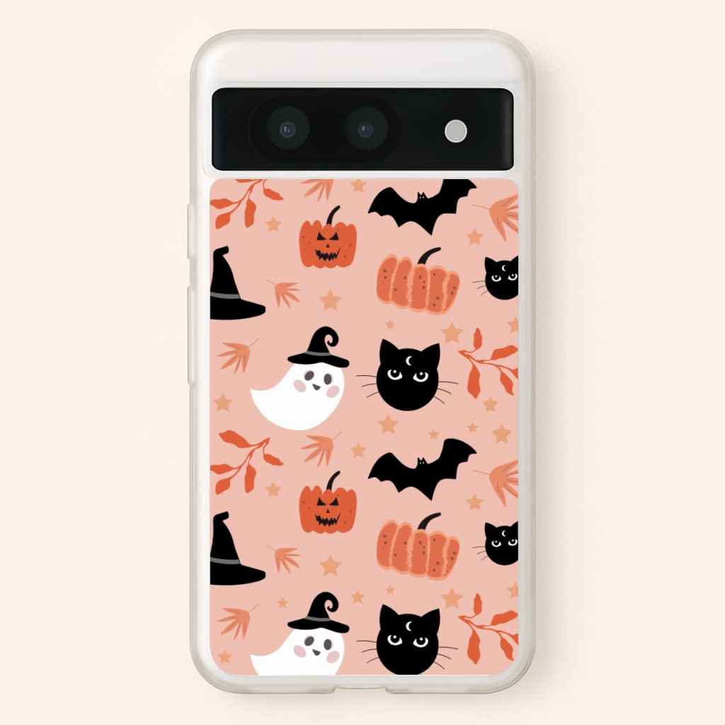 Pretty Pink Halloween Pattern  - Halloween Phone Case for Google Pixel 8a