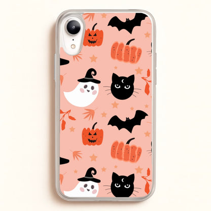 Pretty Pink Halloween Pattern  - Halloween Phone Case for iPhone XR