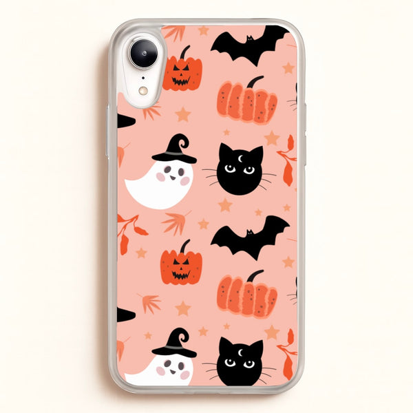 Pretty Pink Halloween Pattern  - Halloween Phone Case for iPhone XR