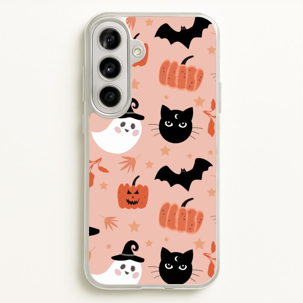 Pretty Pink Halloween Pattern  - Halloween Phone Case for Galaxy A56
