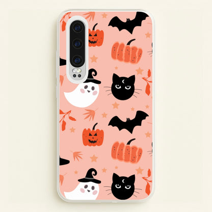 Pretty Pink Halloween Pattern  - Halloween Phone Case for Huawei P30