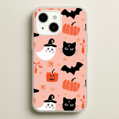 Pretty Pink Halloween Pattern  - Halloween Phone Case for iPhone 14