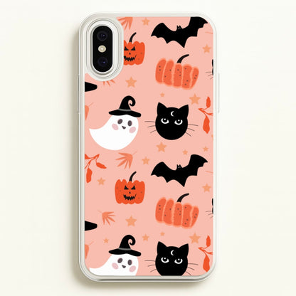 Pretty Pink Halloween Pattern  - Halloween Phone Case for iPhone XS Max