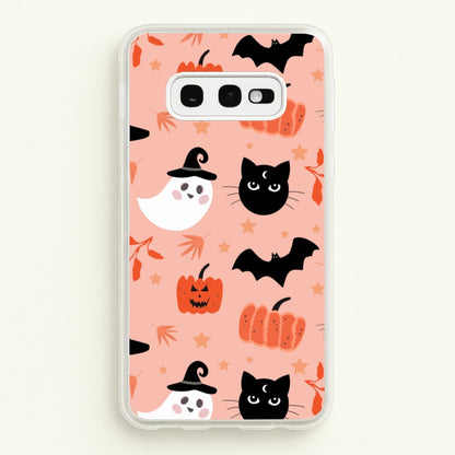 Pretty Pink Halloween Pattern  - Halloween Phone Case for Galaxy S10e