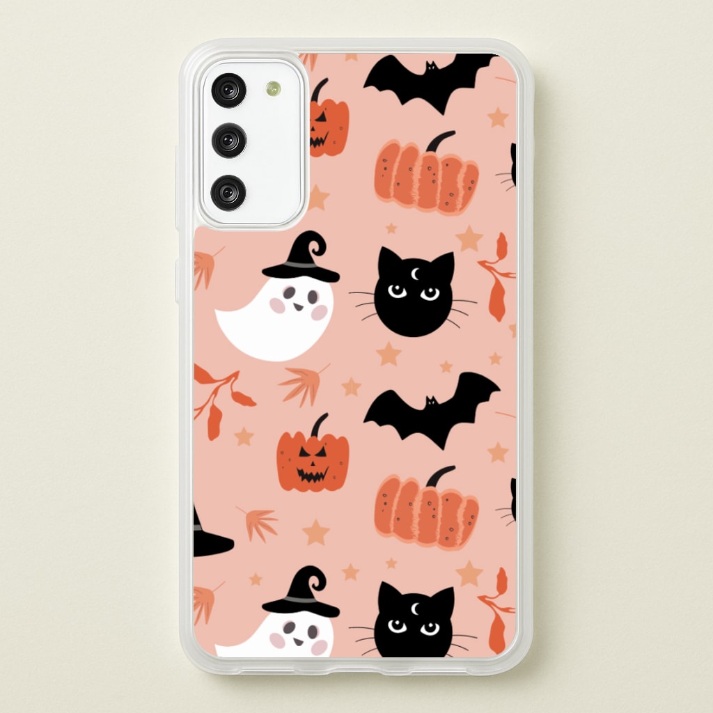 Pretty Pink Halloween Pattern  - Halloween Phone Case for Galaxy A41