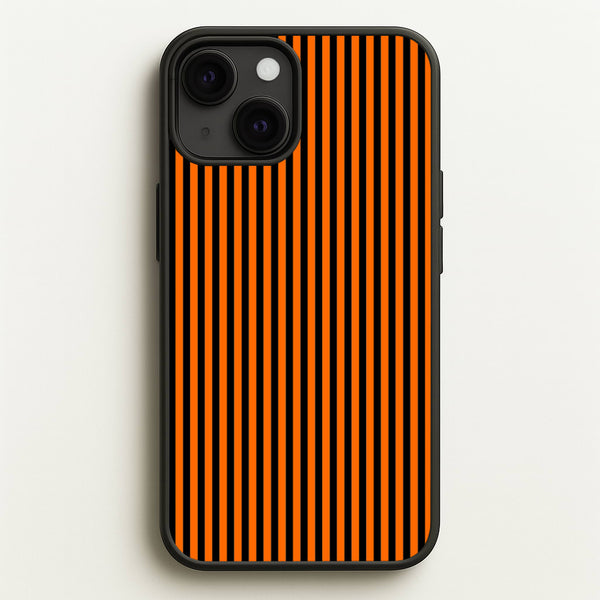 Orange & Black Stripe  - Halloween Phone Case for iPhone 13 Mini