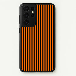 Orange & Black Stripe  - Halloween Phone Case for Galaxy S21 Ultra