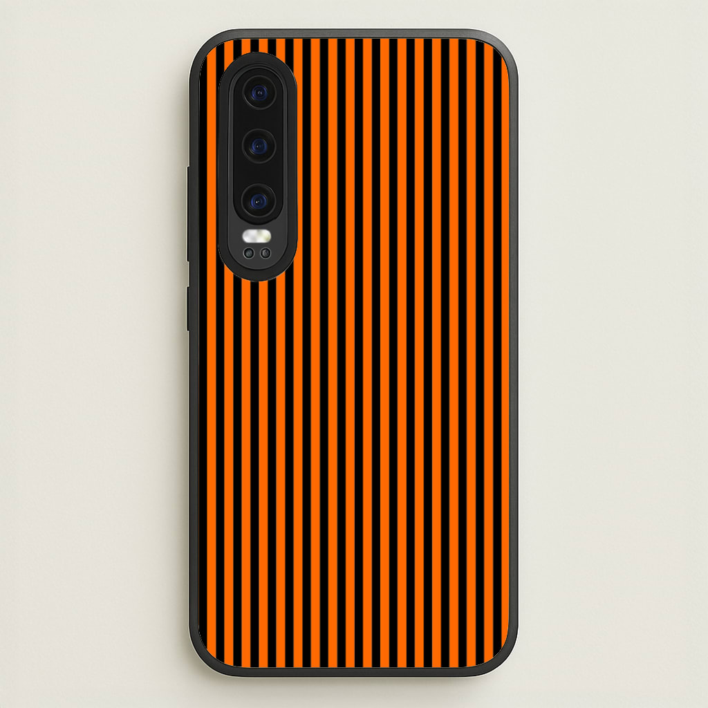 Orange & Black Stripe  - Halloween Phone Case for Huawei P30