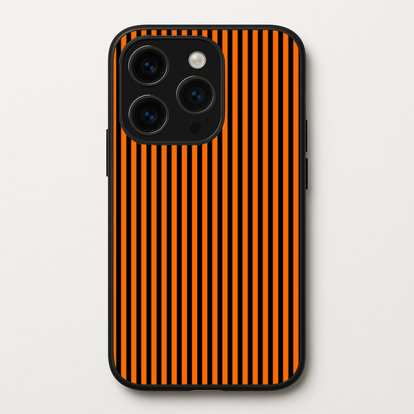 Orange & Black Stripe  - Halloween Phone Case for iPhone 14 Pro