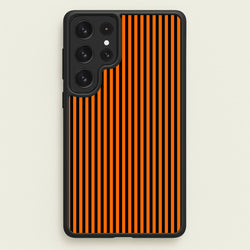 Orange & Black Stripe  - Halloween Phone Case for Galaxy S23 Ultra