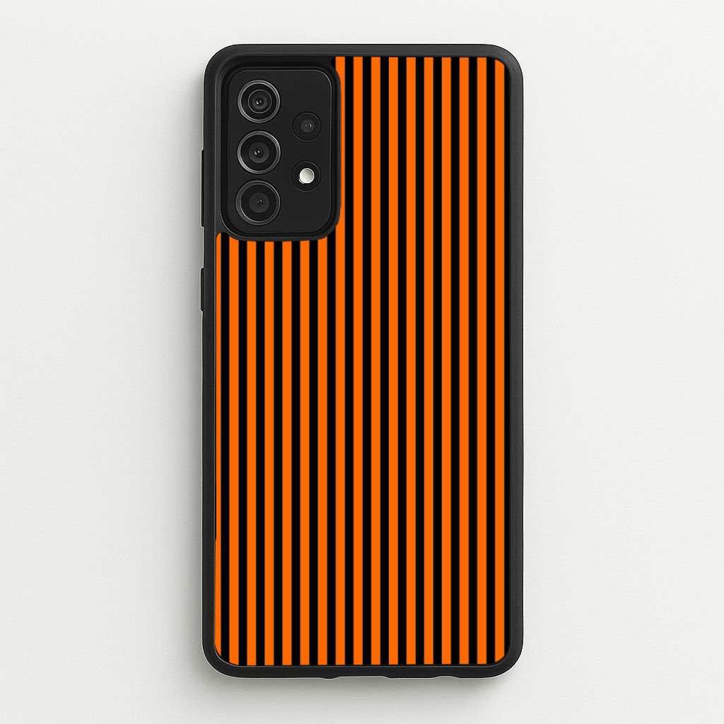 Orange & Black Stripe  - Halloween Phone Case for Galaxy A52 / A52s