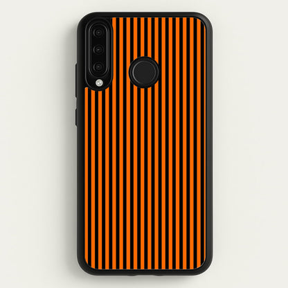 Orange & Black Stripe  - Halloween Phone Case for Huawei P30 Lite