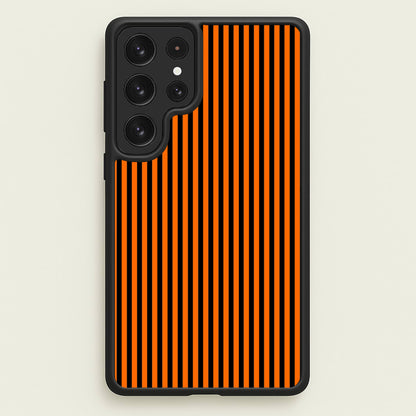 Orange & Black Stripe  - Halloween Phone Case for Galaxy S22 Ultra