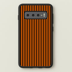 Orange & Black Stripe  - Halloween Phone Case for Galaxy S10 Plus
