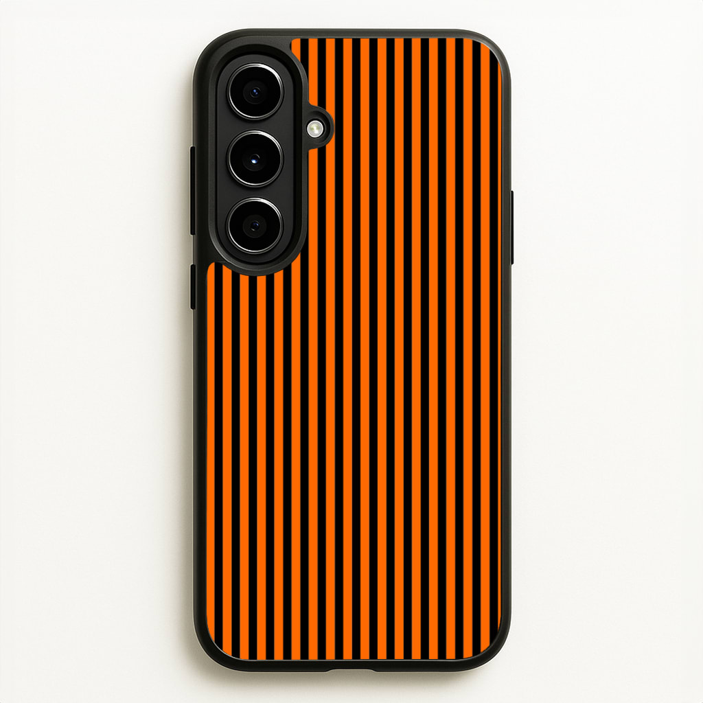 Orange & Black Stripe  - Halloween Phone Case for Galaxy A56