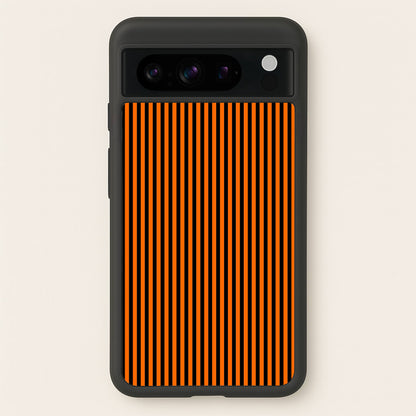 Orange & Black Stripe  - Halloween Phone Case for Google Pixel 8 Pro