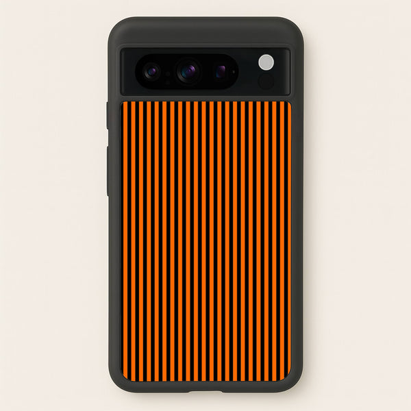 Orange & Black Stripe  - Halloween Phone Case for Google Pixel 8 Pro