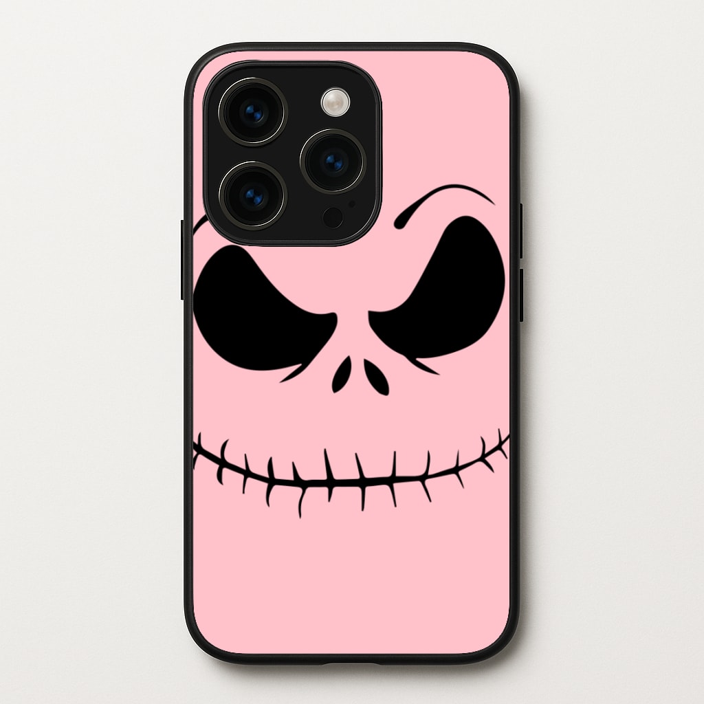 Pink Jack Skeleton  - Halloween Phone Case for iPhone 15 Pro Max