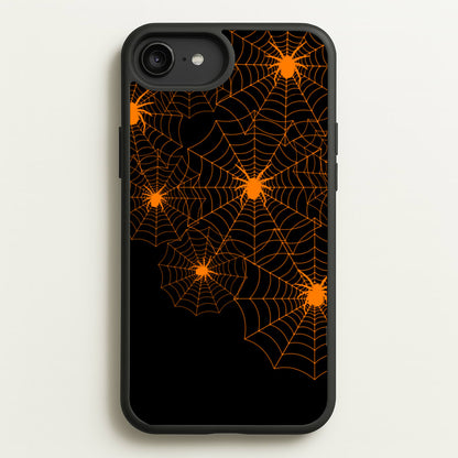 Orange Spider Web  - Halloween Phone Case for iPhone 6 Plus / 7 Plus / 8 Plus