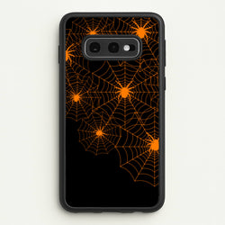 Orange Spider Web  - Halloween Phone Case for Galaxy S10e