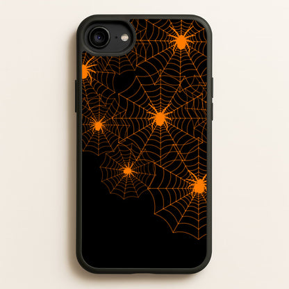 Orange Spider Web  - Halloween Phone Case for iPhone 6 / 7 / 8 / SE