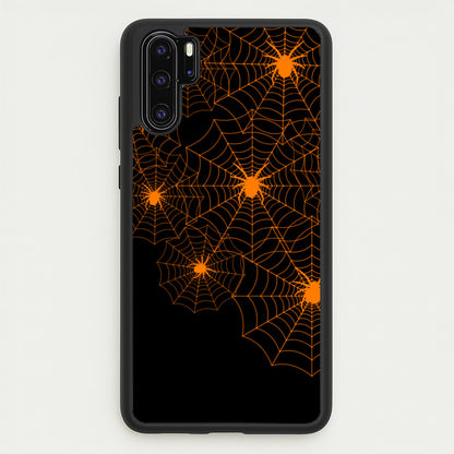 Orange Spider Web  - Halloween Phone Case for Huawei P30 Pro