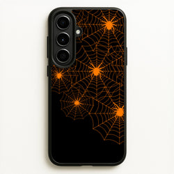 Orange Spider Web  - Halloween Phone Case for Galaxy A56