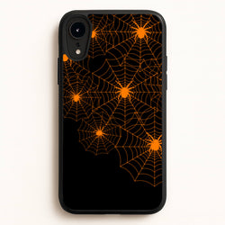 Orange Spider Web  - Halloween Phone Case for iPhone XR