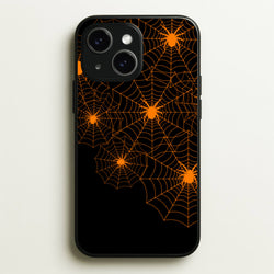 Orange Spider Web  - Halloween Phone Case for iPhone 14 Plus