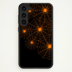Orange Spider Web  - Halloween Phone Case for Galaxy S23