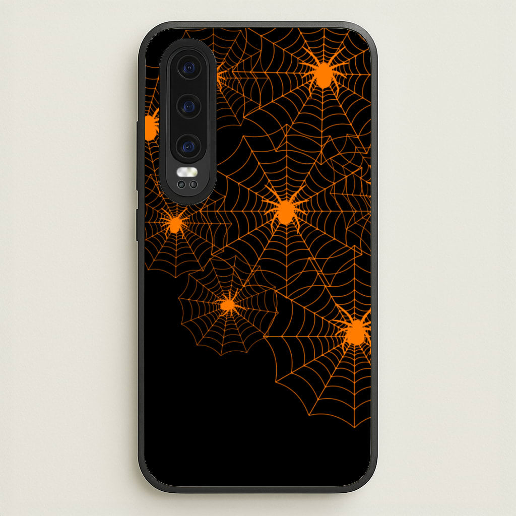 Orange Spider Web  - Halloween Phone Case for Huawei P30