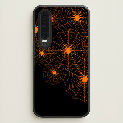 Orange Spider Web  - Halloween Phone Case for Huawei P30