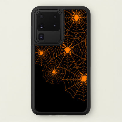 Orange Spider Web  - Halloween Phone Case for Galaxy S20 Ultra