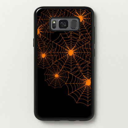 Orange Spider Web  - Halloween Phone Case for Galaxy S8 Plus