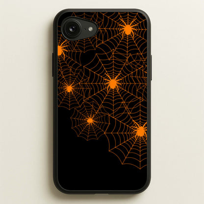 Orange Spider Web  - Halloween Phone Case for iPhone 16e