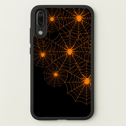 Orange Spider Web  - Halloween Phone Case for Huawei P20