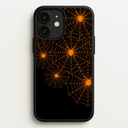 Orange Spider Web  - Halloween Phone Case for iPhone 11