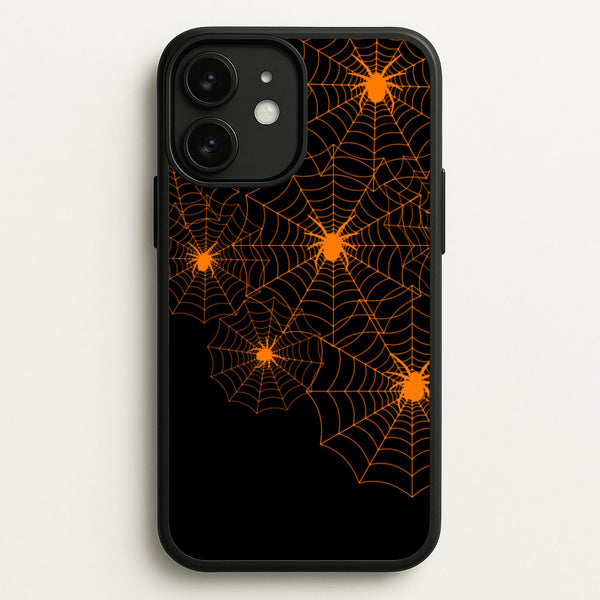 Orange Spider Web  - Halloween Phone Case for iPhone 11