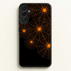 Orange Spider Web  - Halloween Phone Case for Galaxy A36