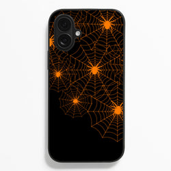 Orange Spider Web Phone Case