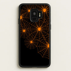 Orange Spider Web  - Halloween Phone Case for Galaxy S9