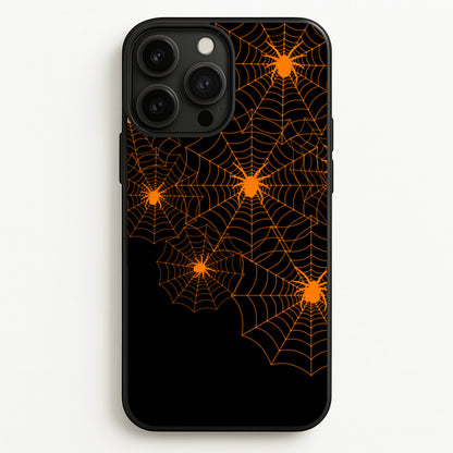 Orange Spider Web  - Halloween Phone Case for iPhone 13 Pro Max
