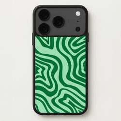 Green Abstract Halloween Phone Case for iPhone 17 Pro Max